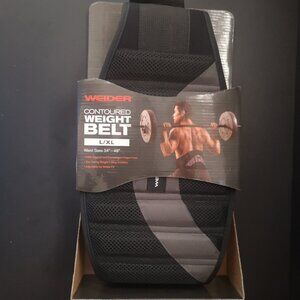 Weider Contoured Weight Belt L/XL (Waist Sizes 34" - 48" Adjustable New